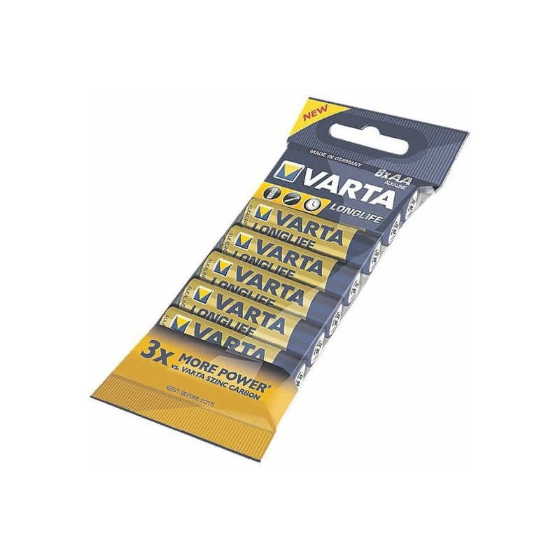 VARTA Longlife Batterie Mignon AA LR6 8er Folienverpackung